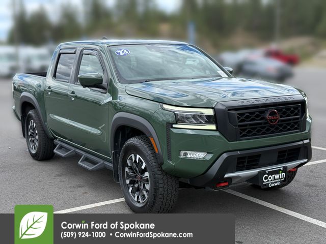 Tactical Green Metallic 2023 Nissan Frontier PRO-4X Crew Cab 4WD Pickup Truck Four-Wheel Drive 9-Speed Automatic