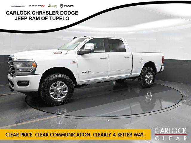 Bright White Clearcoat 2024 RAM 2500 Laramie Crew Cab 4WD Pickup Truck Four-Wheel Drive 6-Speed Automatic