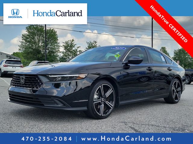 Crystal Black Pearl 2025 Honda Accord Hybrid Sport FWD Sedan Front-Wheel Drive Continuously Variable Transmission