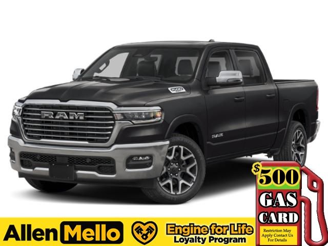 Diamond Black Crystal Pearlcoat 2026 RAM 1500 Laramie Crew Cab 4WD Pickup Truck Four-Wheel Drive 8-Speed Automatic