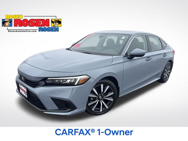 Sonic Gray Pearl 2024 Honda Civic EX FWD Sedan Front-Wheel Drive Continuously Variable Transmission