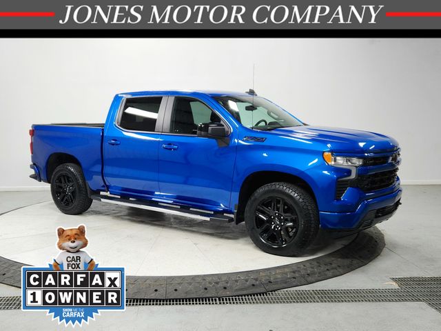 Glacier Blue Metallic 2023 Chevrolet Silverado 1500 RST Crew Cab 4WD Pickup Truck Four-Wheel Drive Automatic