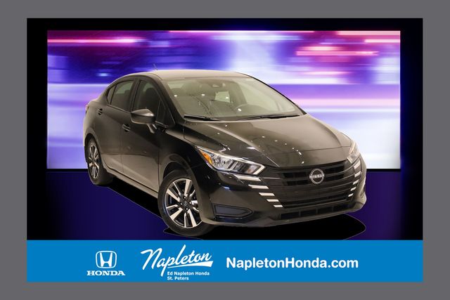 Super Black Metallic 2024 Nissan Versa S FWD Sedan Front-Wheel Drive Continuously Variable Transmission
