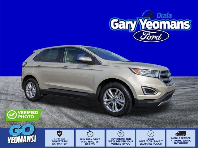 White Gold 2018 Ford Edge Titanium SUV / Crossover Front-Wheel Drive 6-Speed Automatic