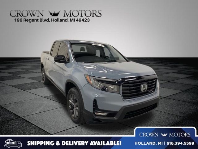 Sonic Gray Pearl 2023 Honda Ridgeline Pickup Truck All-Wheel Drive 9-Speed Automatic