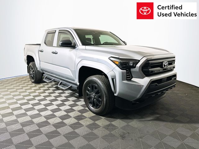 Celestial Silver Metallic 2025 Toyota Tacoma SR Double Cab 4WD Pickup Truck Four-Wheel Drive 8-Speed Automatic