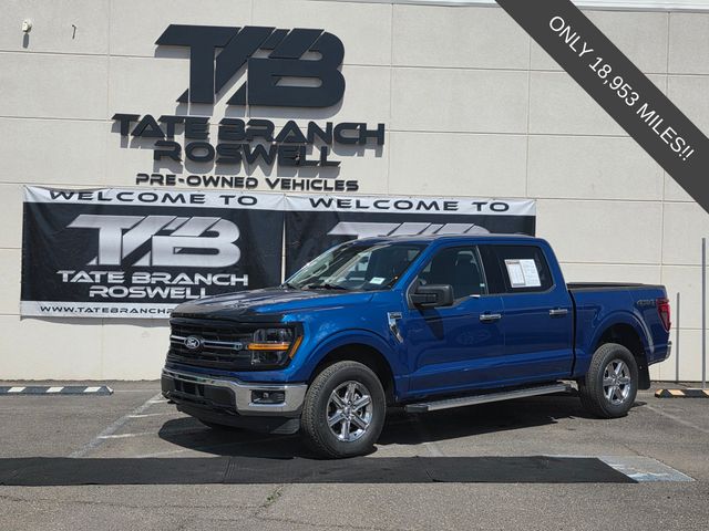 Blue 2025 Ford F-150 Pickup Truck Four-Wheel Drive Automatic