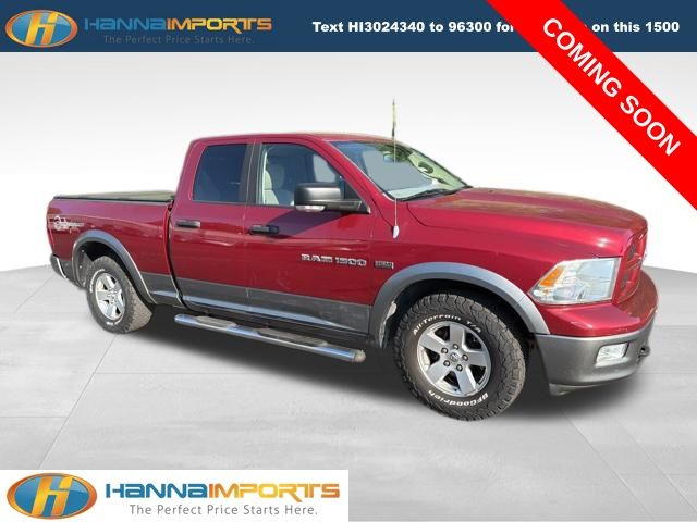 Deep Cherry Red Crystal Pearlcoat 2011 RAM 1500 Outdoorsman Quad Cab Pickup Truck 4X2 5-Speed Automatic