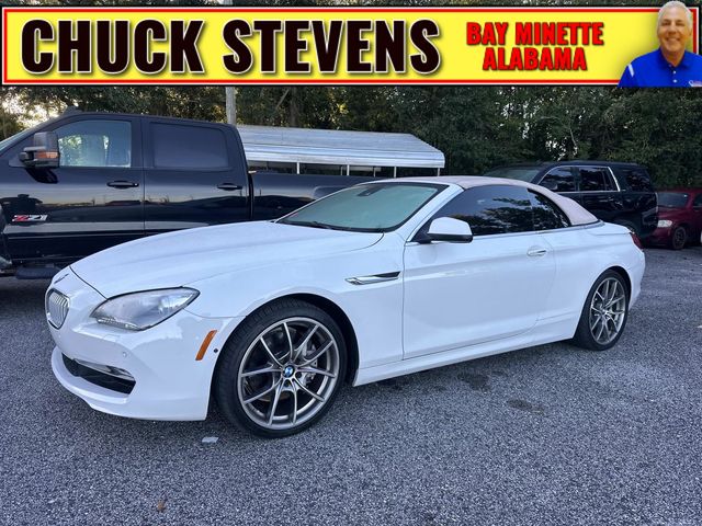 Alpine White 2012 BMW 6 Series Convertible Rear-Wheel Drive Automatic