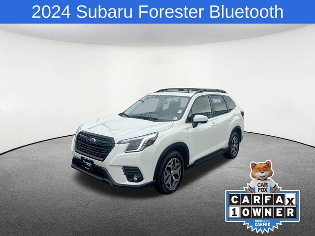 Crystal White Pearl 2024 Subaru Forester Premium Crossover AWD SUV / Crossover All-Wheel Drive Continuously Variable Transmission