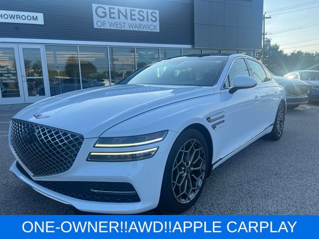 Alta White 2023 Genesis G80 Sedan Rear-Wheel Drive 8-Speed Automatic