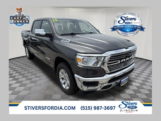 Gray (Granite Crystal Metallic Clearcoat) 2024 RAM 1500 Pickup Truck Four-Wheel Drive 8-Speed Automatic