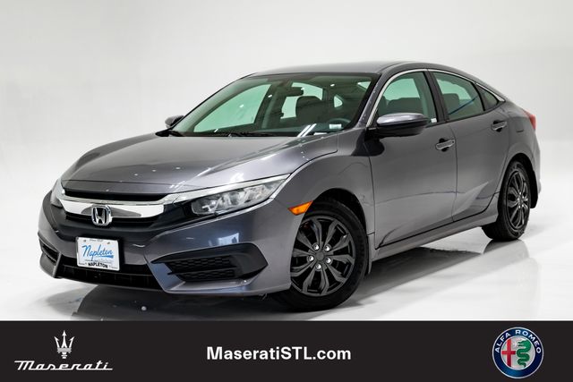Gray (Modern Steel Metallic) 2017 Honda Civic LX Sedan Front-Wheel Drive Continuously Variable Transmission