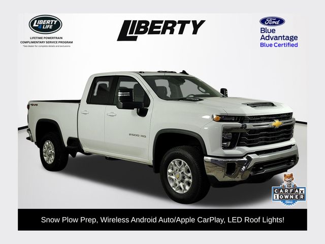 Summit White 2024 Chevrolet Silverado 2500HD LT Double Cab 4WD Pickup Truck Four-Wheel Drive Automatic