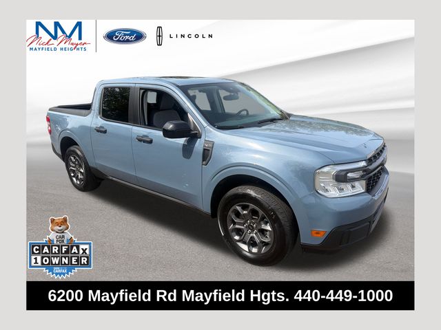 Blue (Azure Gray Metallic Tri-Coat) 2024 Ford Maverick XLT SuperCrew AWD Pickup Truck All-Wheel Drive 8-Speed Automatic