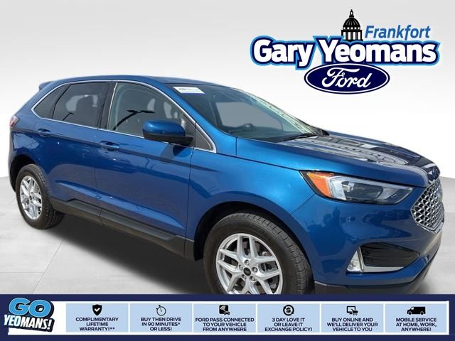 Blue Metallic 2024 Ford Edge SEL AWD SUV / Crossover All-Wheel Drive 8-Speed Automatic
