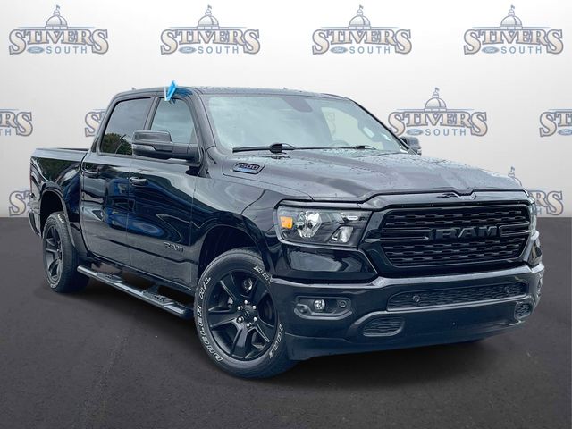 Diamond Black Crystal Pearlcoat 2023 RAM 1500 Big Horn Crew Cab RWD Pickup Truck 4X2 8-Speed Automatic