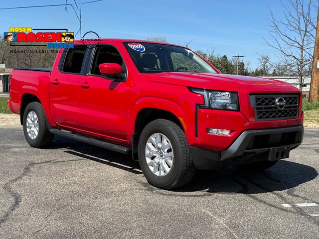 Red Alert 2022 Nissan Frontier SV Crew Cab 4WD Pickup Truck Four-Wheel Drive 9-Speed Automatic