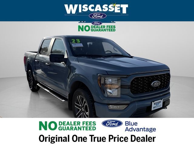 Area 51 Blue 2023 Ford F-150 XL SuperCrew 4WD Pickup Truck Four-Wheel Drive Automatic