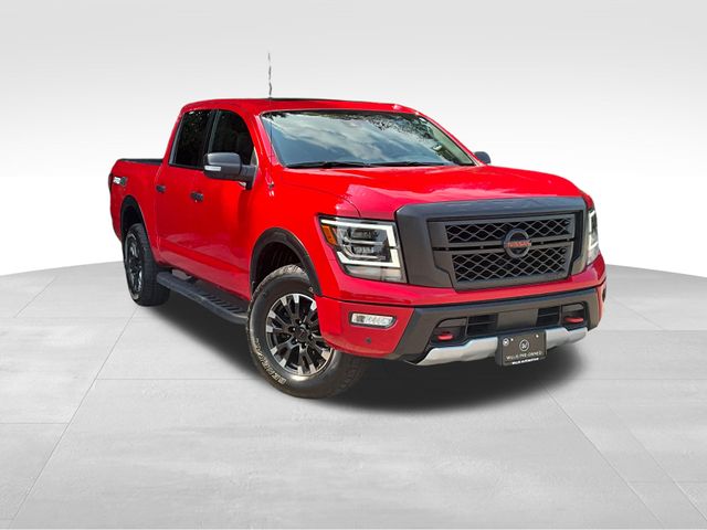 Red Alert 2020 Nissan Titan Pickup Truck Four-Wheel Drive 9-Speed Automatic