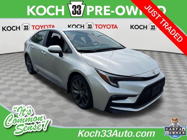 Classic Silver Metallic 2023 Toyota Corolla Sedan Front-Wheel Drive Continuously Variable Transmission