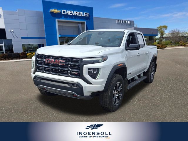 Summit White 2024 GMC Canyon AT4 Crew Cab 4WD Pickup Truck Four-Wheel Drive 8-Speed Automatic