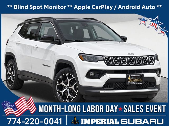 Bright White Clearcoat 2025 Jeep Compass SUV / Crossover Four-Wheel Drive 8-Speed Automatic