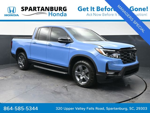 Diffused Sky Pearl 2024 Honda Ridgeline Pickup Truck All-Wheel Drive 9-Speed Automatic