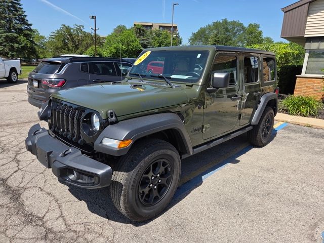 2021 Jeep Wrangler Unlimited Willys - Sarge Green Clearcoat exterior view 7