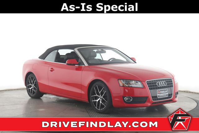 Red 2010 Audi A5 2.0T Premium Plus Cabriolet FWD Convertible Front-Wheel Drive Continuously Variable Transmission