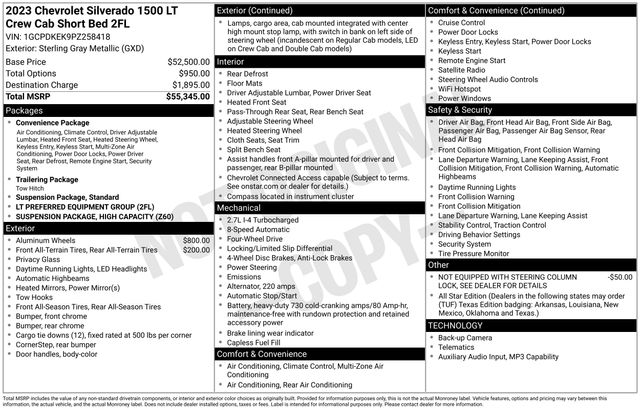 2023 Chevrolet Silverado 1500 LT Crew Cab 4WD