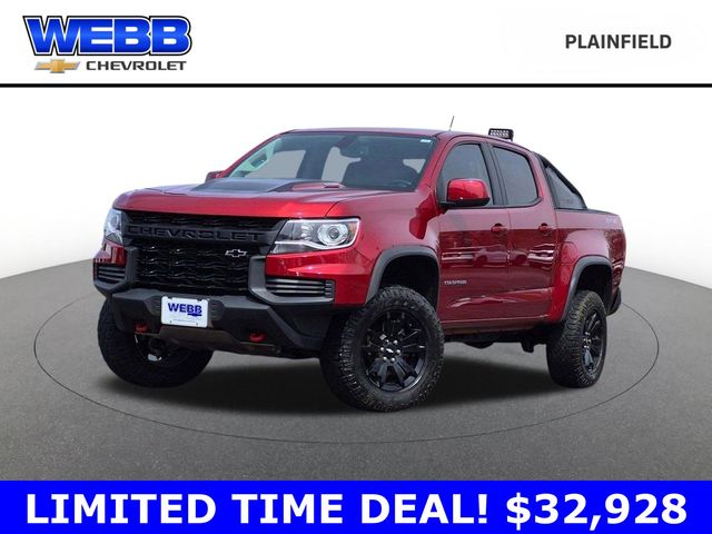 Cherry Red Tintcoat 2021 Chevrolet Colorado ZR2 Crew Cab 4WD Pickup Truck Four-Wheel Drive 6-Speed Automatic