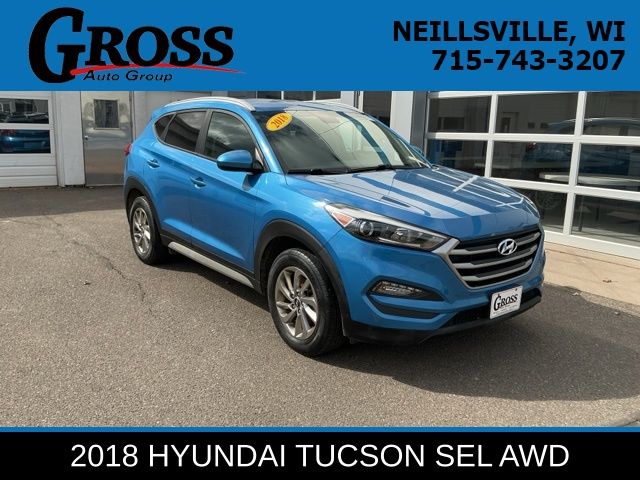 Caribbean Blue 2018 Hyundai Tucson 2.0L SEL AWD SUV / Crossover All-Wheel Drive 6-Speed Automatic