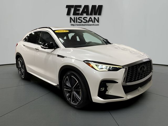 Radiant White 2023 INFINITI QX55 Sensory AWD SUV / Crossover All-Wheel Drive Continuously Variable Transmission