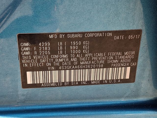 2017 Subaru Impreza 2.0i Blue at Rochrich Mazda