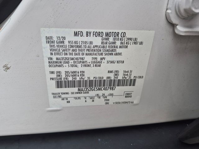 Used 2021 Ford EcoSport SE 4D Sport Utility