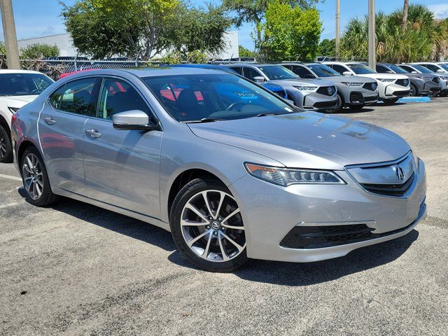 Silver 2017 Acura TLX Sedan Front-Wheel Drive 9-Speed Automatic