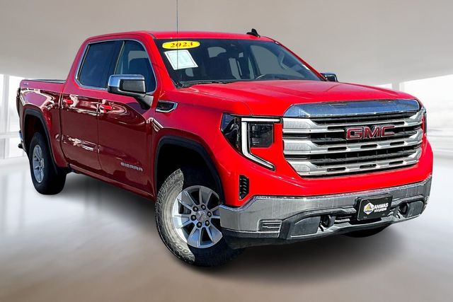 Cardinal Red 2023 GMC Sierra 1500 SLE Crew Cab 4WD Pickup Truck Four-Wheel Drive 8-Speed Automatic