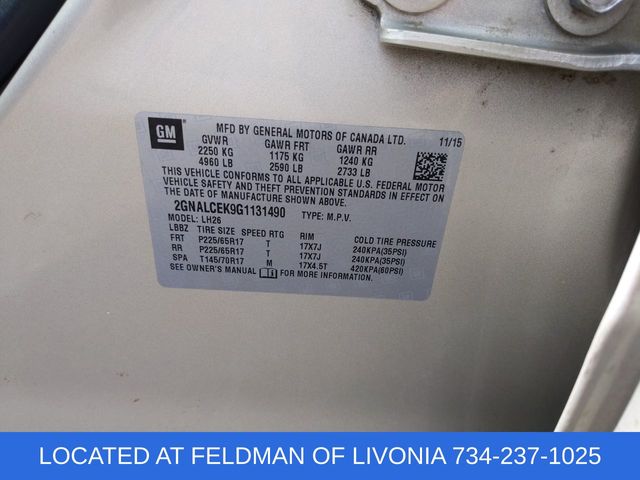 Used 2016 Chevrolet Equinox For Sale in Livonia, MI