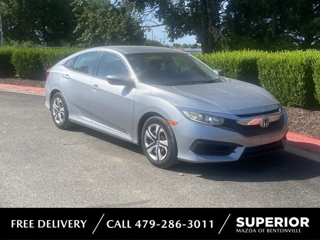 Lunar Silver Metallic 2016 Honda Civic Sedan Front-Wheel Drive Continuously Variable Transmission
