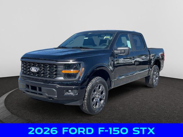 Black 2026 Ford F-150 STX SuperCrew 4WD Pickup Truck Four-Wheel Drive Automatic