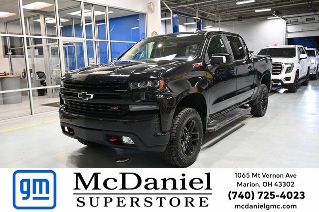 Black 2021 Chevrolet Silverado 1500 LT Trail Boss Crew Cab 4WD Pickup Truck Four-Wheel Drive Automatic
