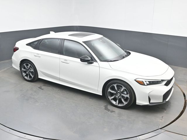 Platinum White Pearl 2026 Honda Civic Hybrid Sedan Front-Wheel Drive Continuously Variable Transmission