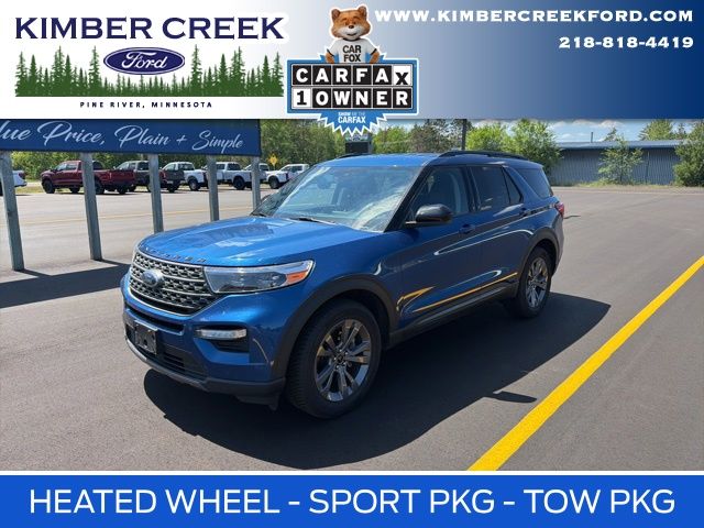 Blue Metallic 2022 Ford Explorer XLT AWD SUV / Crossover All-Wheel Drive Automatic