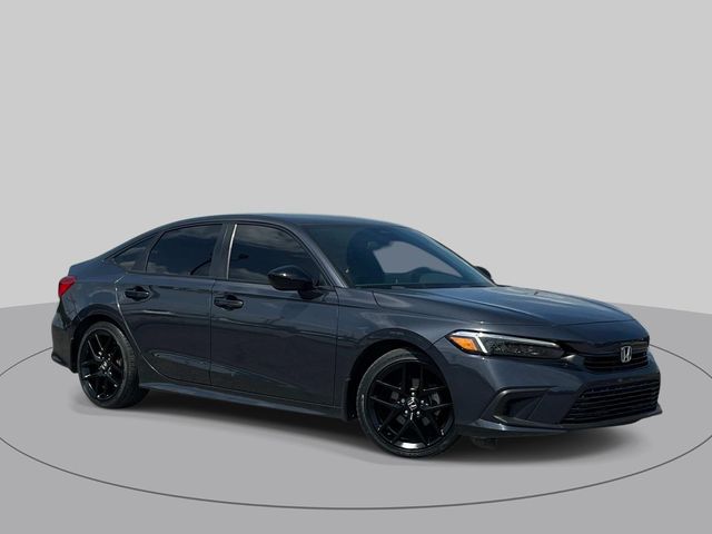 Blue 2024 Honda Civic Sedan Front-Wheel Drive Continuously Variable Transmission