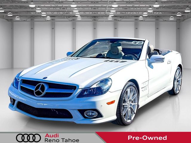 White 2009 Mercedes-Benz SL-Class Convertible Rear-Wheel Drive 7-Speed Automatic