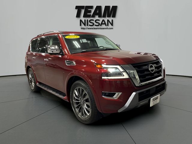 Coulis Red Pearl 2023 Nissan Armada Platinum 4WD SUV / Crossover Four-Wheel Drive 7-Speed Automatic