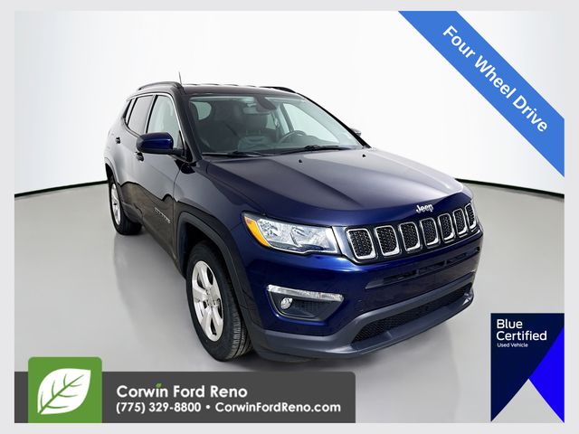 Jazz Blue Pearlcoat 2020 Jeep Compass Latitude 4WD SUV / Crossover Four-Wheel Drive 9-Speed Automatic