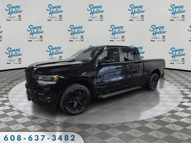 Diamond Black Crystal Pearlcoat 2023 RAM 1500 Big Horn Crew Cab 4WD Pickup Truck Four-Wheel Drive 8-Speed Automatic