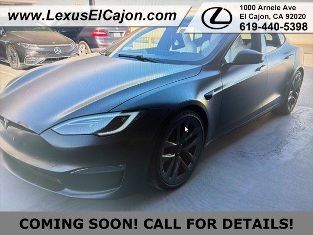 Gray 2022 Tesla Model S Plaid AWD Sedan All-Wheel Drive 1-Speed Automatic